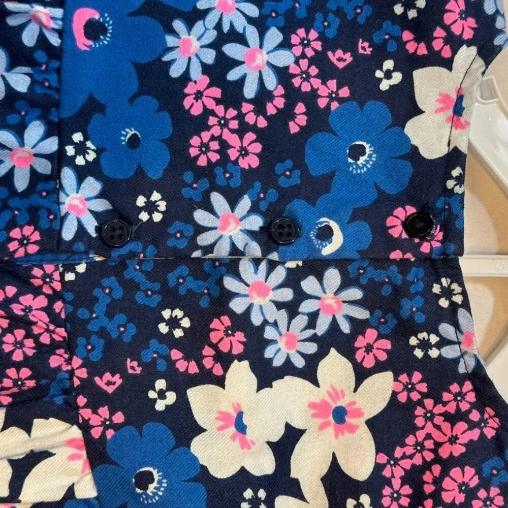 Carters Floral Navy Dress w/Panties 24 Mos Multi‎ Long Sleeves Baby Toddler NEW